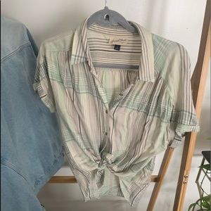 Button down top. Light weight button down